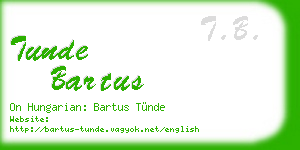 tunde bartus business card